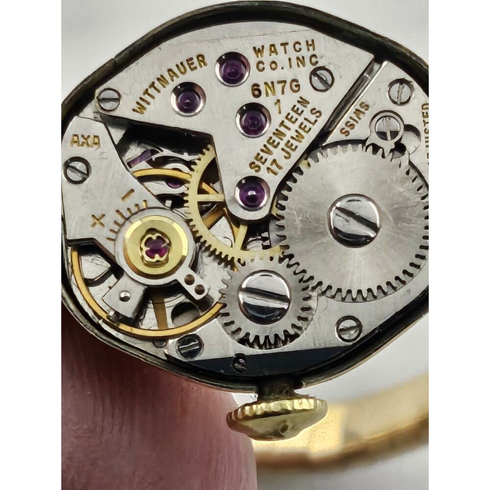 Vintage Ladies Wittnauer 10k Plated Watch & Band 17 Jewels Expansion Band Runs - Picture 12 of 16